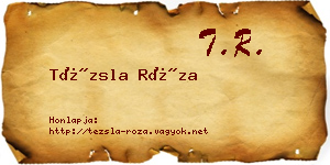 Tézsla Róza névjegykártya